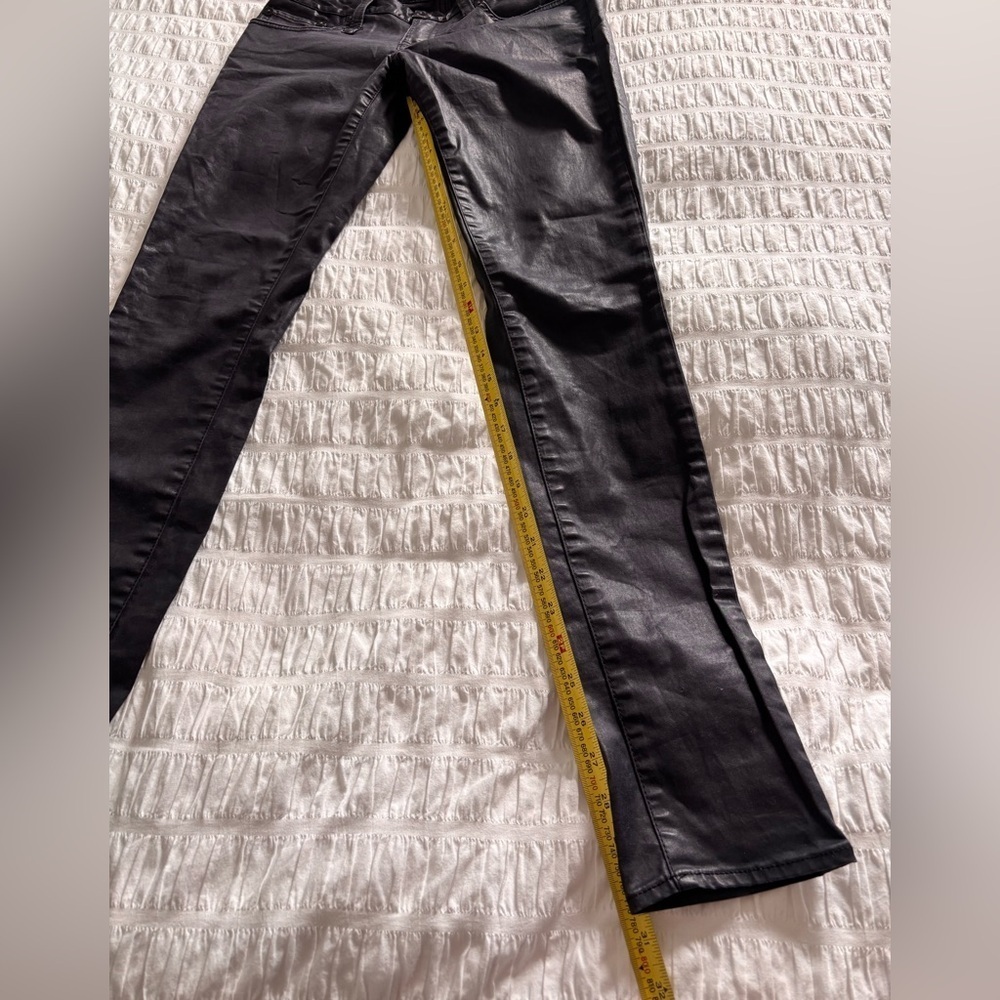 R13 Black Coated Skinny Jeans Made in Italy - Picture 9 of 12
